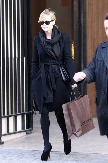 Reese Witherspoon Coat. Reese Witherspoon#39;s noir look